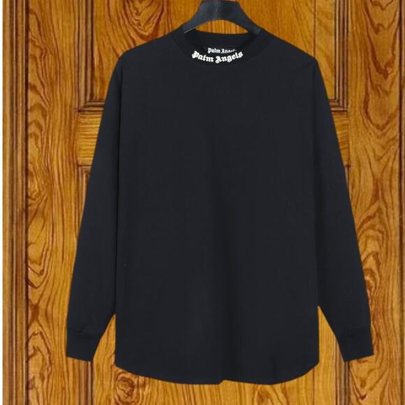 Palm Angels Black Long Sleeve T-Shirt Black